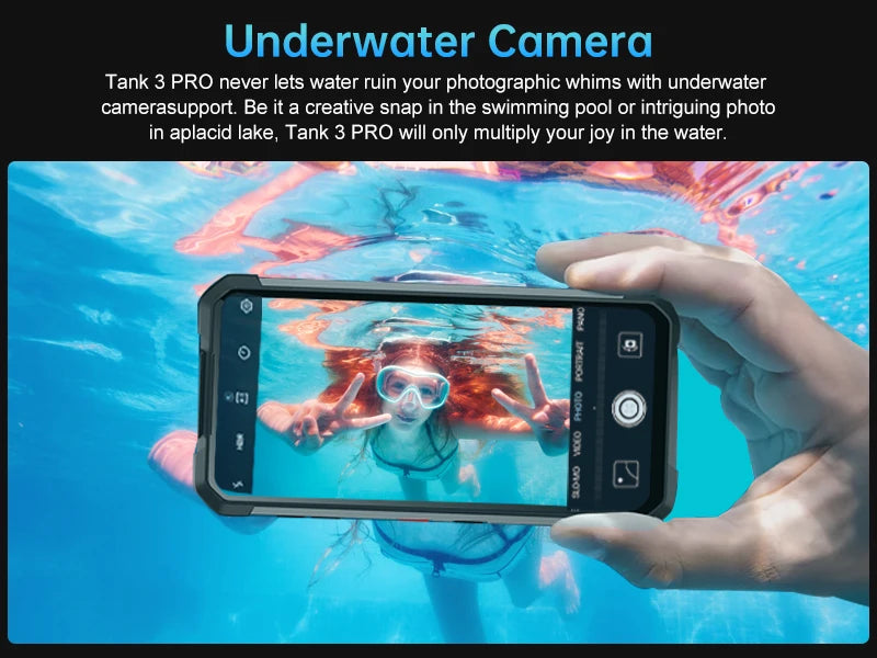 Unihertz Tank 3 Pro 8849 with 100 Lumens 120Hz Projector ,32GB/36GB RAM,512GB ROM,23800mAh 120W Fast Charger,5G,200MP Camera