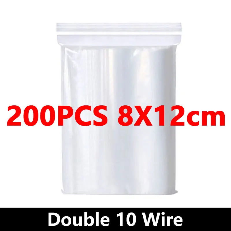 Small Zip Lock Plastic Bags Reclosable Transparent Bag Vacuum Storage Bag Ziplock Food Storage Bags Plastic Zip bag Sealing bag