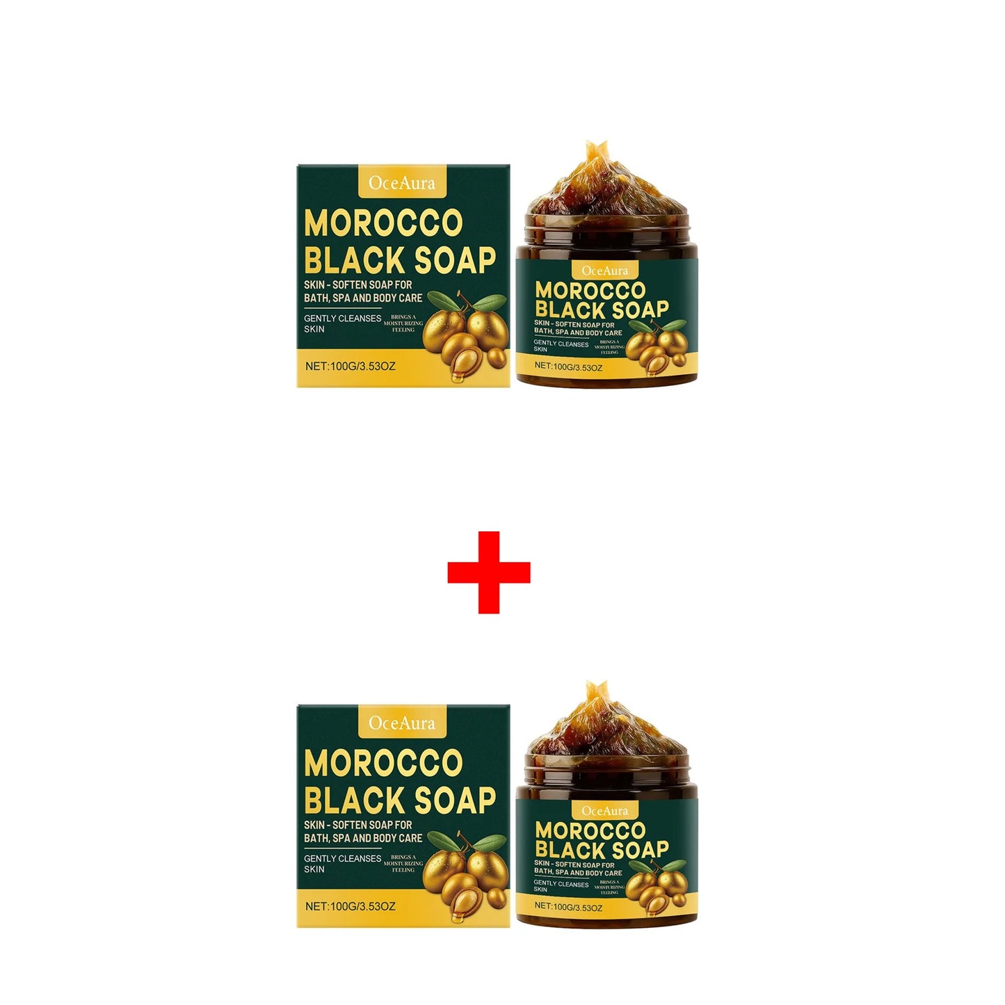 100g Moroccan Black Soap Acne Removal Deep Cleaning Exfoliating Reduce Dark Spots Pimple Revitalizing Smooth Skin Body Wash Soap