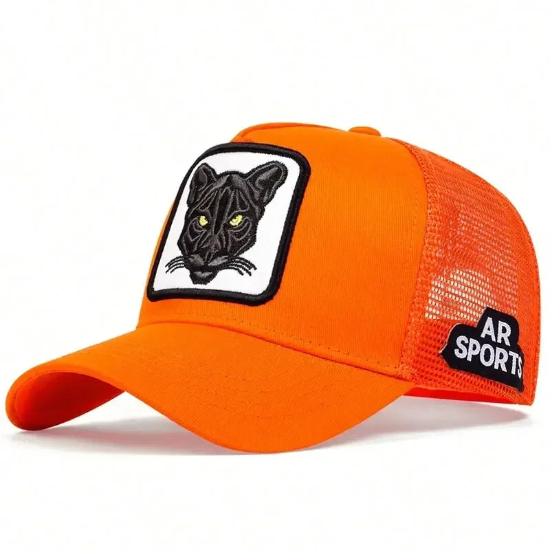 Unisex PANTHER Embroidery Baseball Net Caps Spring and Summer Outdoor Adjustable Casual Hats Sunscreen Hat