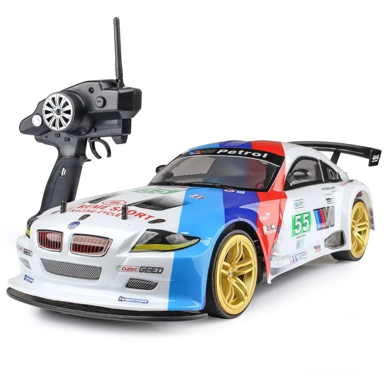 1:10 70km/H Remote Control Car 4wd High Speed Drift 2.4g Rc Car Shock Absorber Anti-Collision Rc Toys Christmas Gift