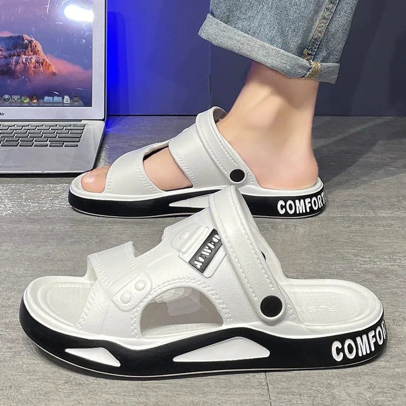 Summer Eva Sandals for Men Fashion Slippers Indoor Lightweight Soft Anti-slip Flats Men's Sandals Outdoor Beach Open-toe Sandals