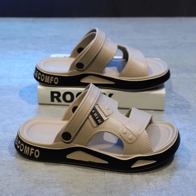 Summer Eva Sandals for Men Fashion Slippers Indoor Lightweight Soft Anti-slip Flats Men's Sandals Outdoor Beach Open-toe Sandals