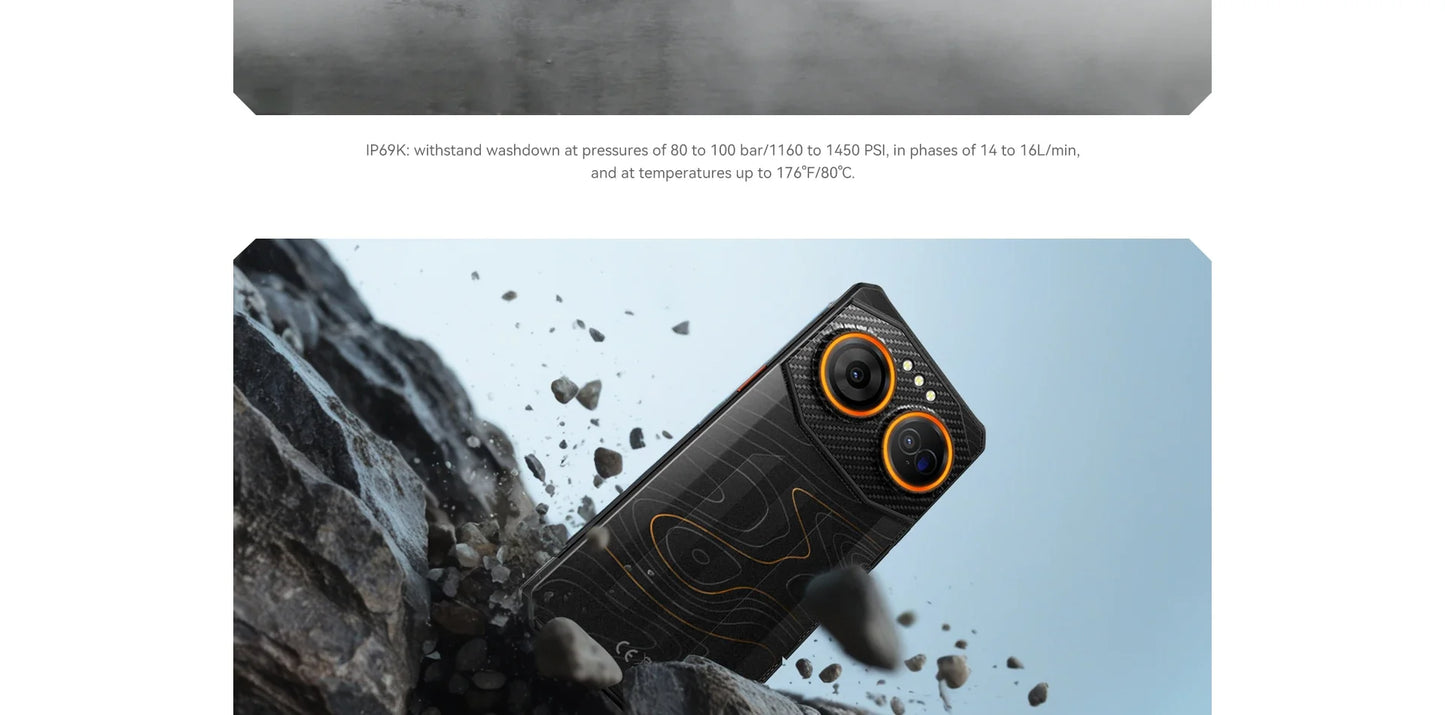 IIIF150 Air3S Rugged Smartphone Phone 6.6" 16GB(4+12) 128GB 16MP Camera Telephone Portable 5500mAh Android 14 NFC Call Phone