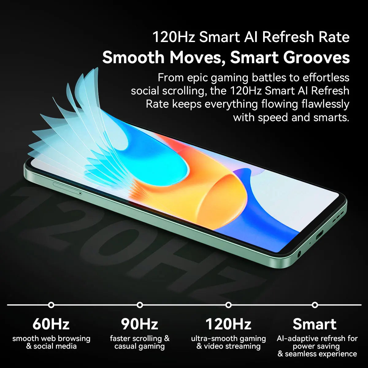 Blackview SHARK 6 AI Smartphone Android 15 Unisoc T8100 5G Mobile Phone 6.88'' Display 120Hz, 8+16GB RAM,128GB+2TB ROM, 5000mAh