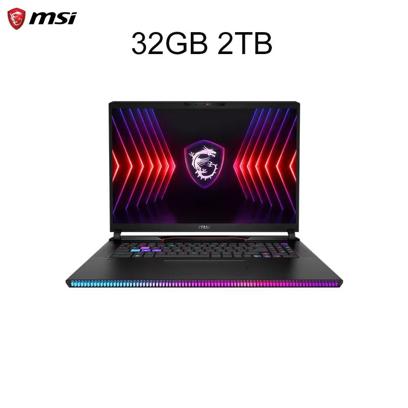 2024 MSI Raider GE68 HX Gaming Laptop 16 Inch 4K UHD 120Hz Mini LED Screen Notebook i9-14900HX 32GB 2TB RTX4080 Netbook Computer