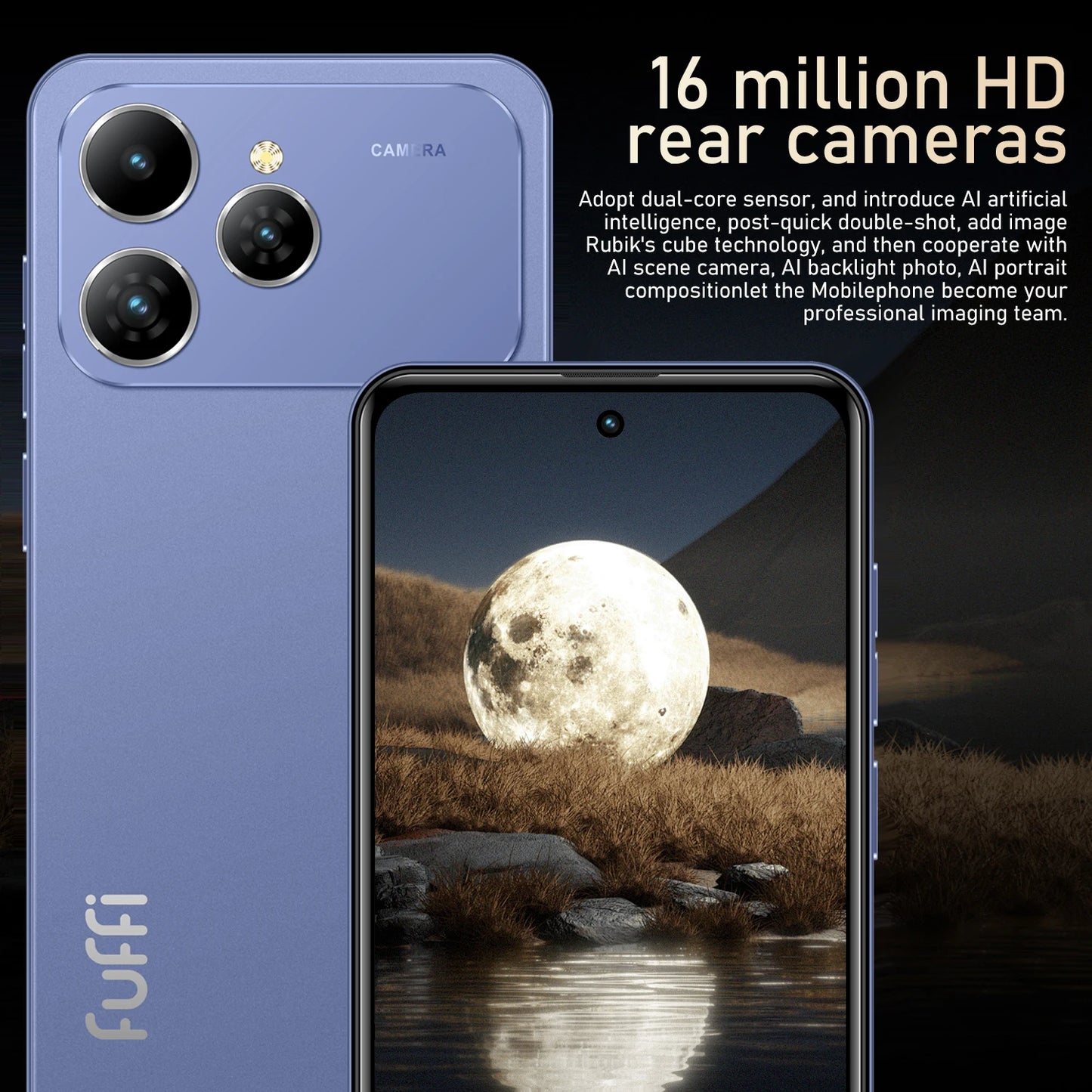 Smartphone Android,6.56 inch,8+256GB ROM,4G Network,Mobile phones,Dual SIM,13+16MP Camera,Cellphones