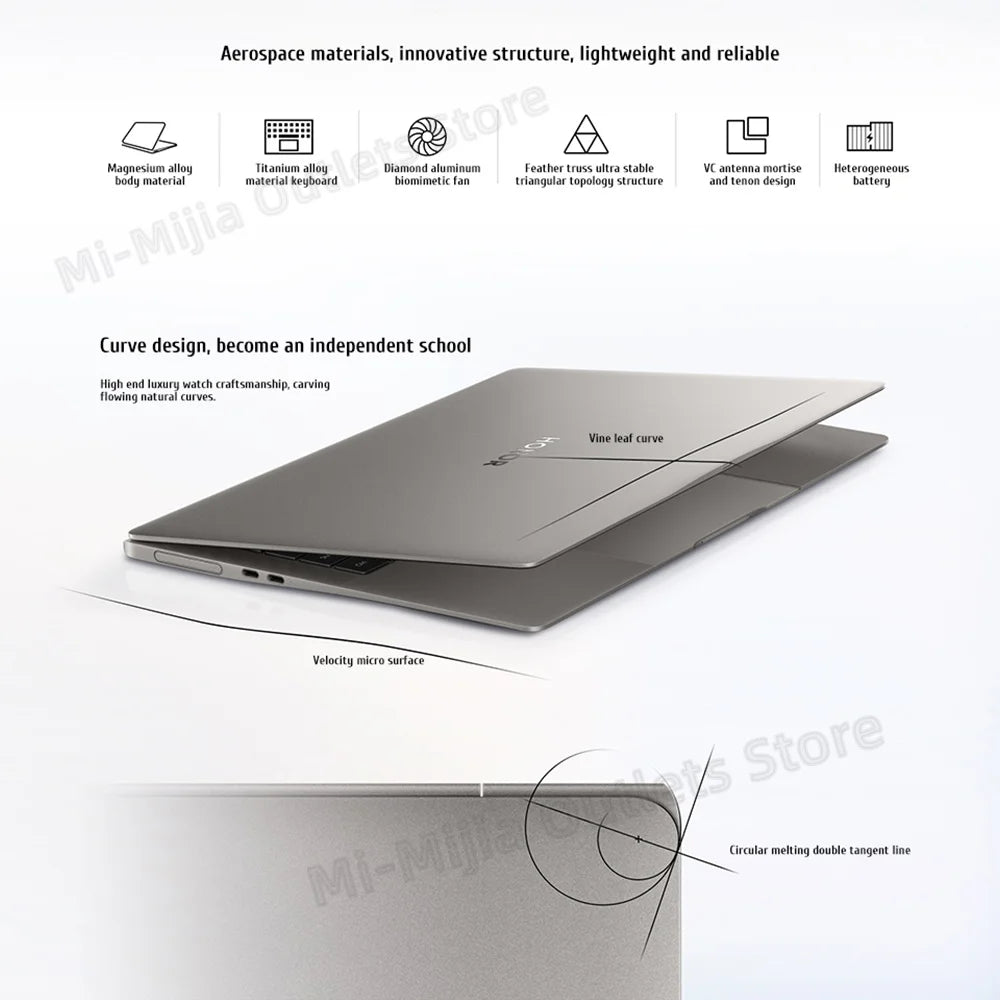 Honor MagicBook Art 14 Snapdragon Edition 1kg Ultra Thin Laptop X Elite 32G 1T 3.1K Eye Screen Notebook