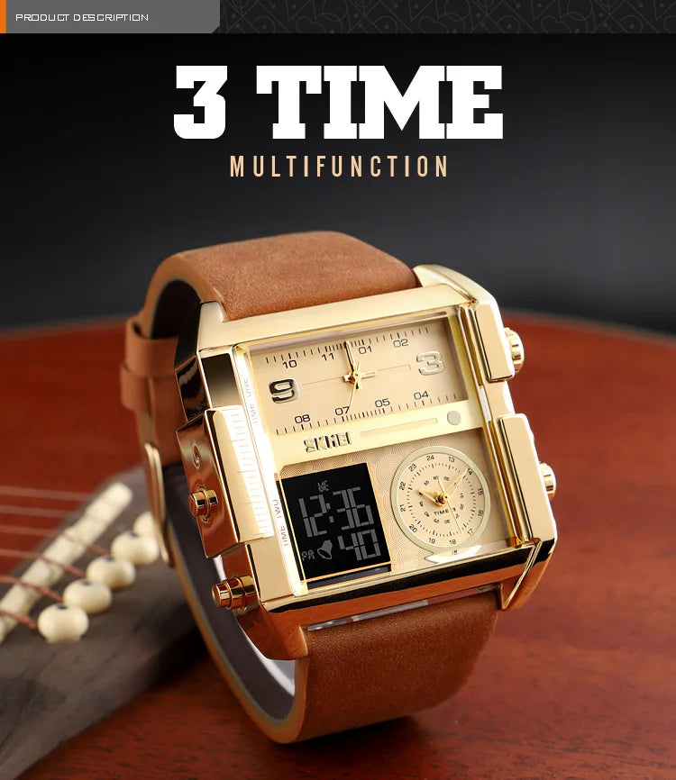 SKMEI Sports Watch Men Top Luxury Brand Waterproof Wristwatch Men Quartz Analog Digital Watches Relogio Masculino