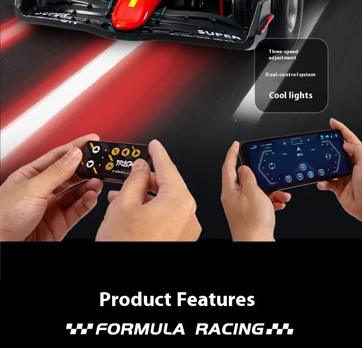 2025 New RC car August Product 1:64 Mini Alloy Car Model, Adjustable Lighting Formula Racing, Children's Remote Control Car