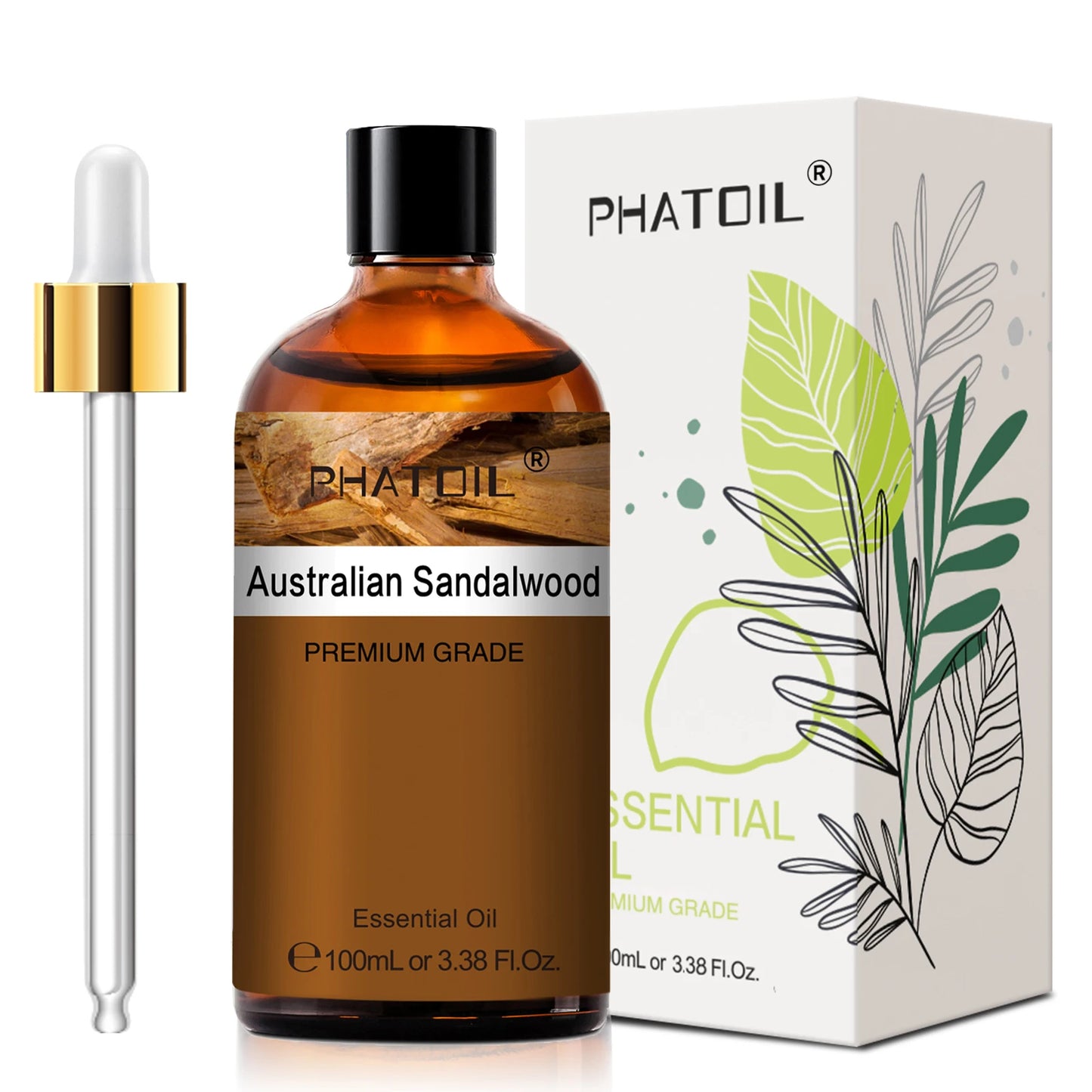 PHATOIL 100ml Natural Essential Oil For Skin Aromatherapy Lemongrass Eucalyptus Lavender Peppermint Fragrance Essential Oils