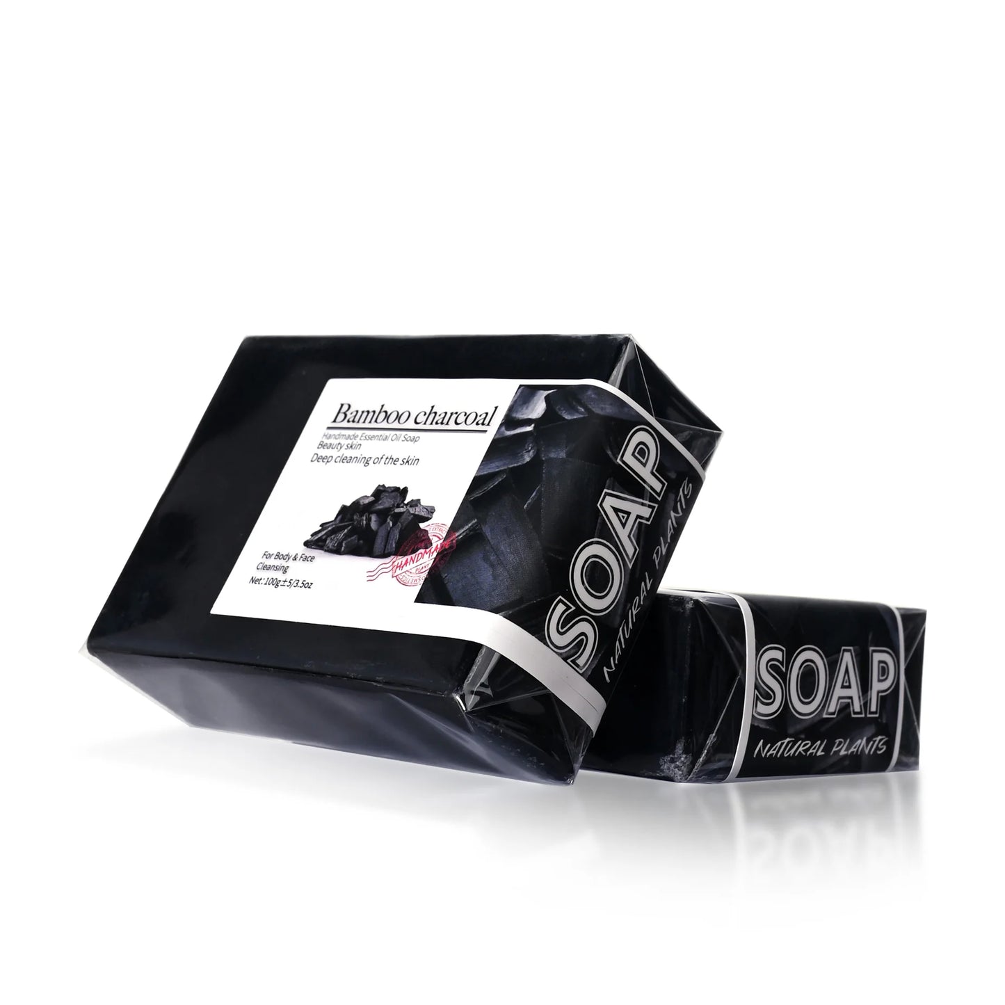 100g Bamboo Charcoal Soap Natural Organic Activated Charcoal Private Label Handmade Blackhead Removal Whitening Black Soap