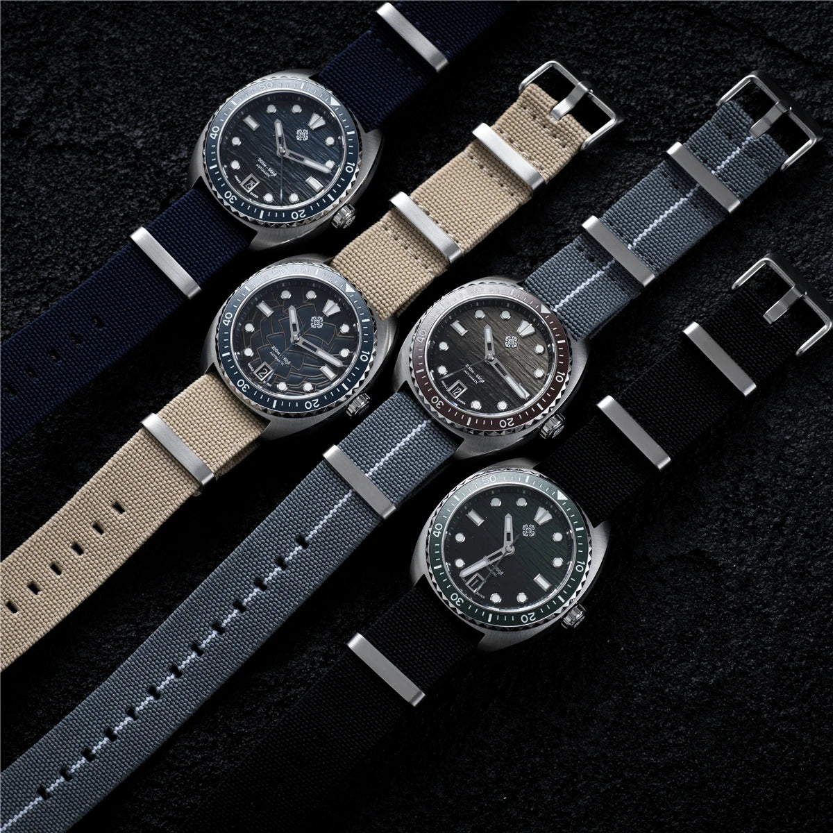 2025 New IXDAO IPOSE Automatic Mechanical Men Watch JD-X07S Dragon Scale Pattern Watch Stainless Steel BWG-9 Diving reloj hombre