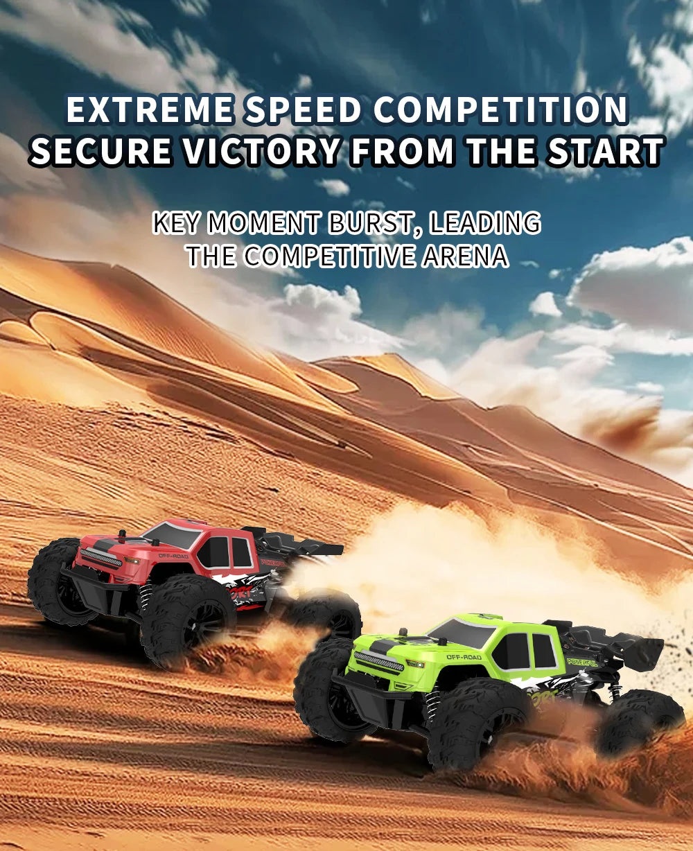 2.4G Remote Control Car with Light RC Vehicle RC Racing Car 20KM/H High Speed Off-Road Climbing Remote Control Toy Gift for Kids