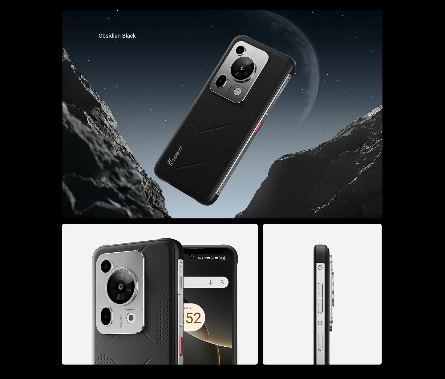 Fossibot F112 PRO 5G Rugged Smartphone 6.88" HD+ 7150mAh 24GB(8+16) 256GB Mobile Phone 50MP Environmentally Friendly Cellphone