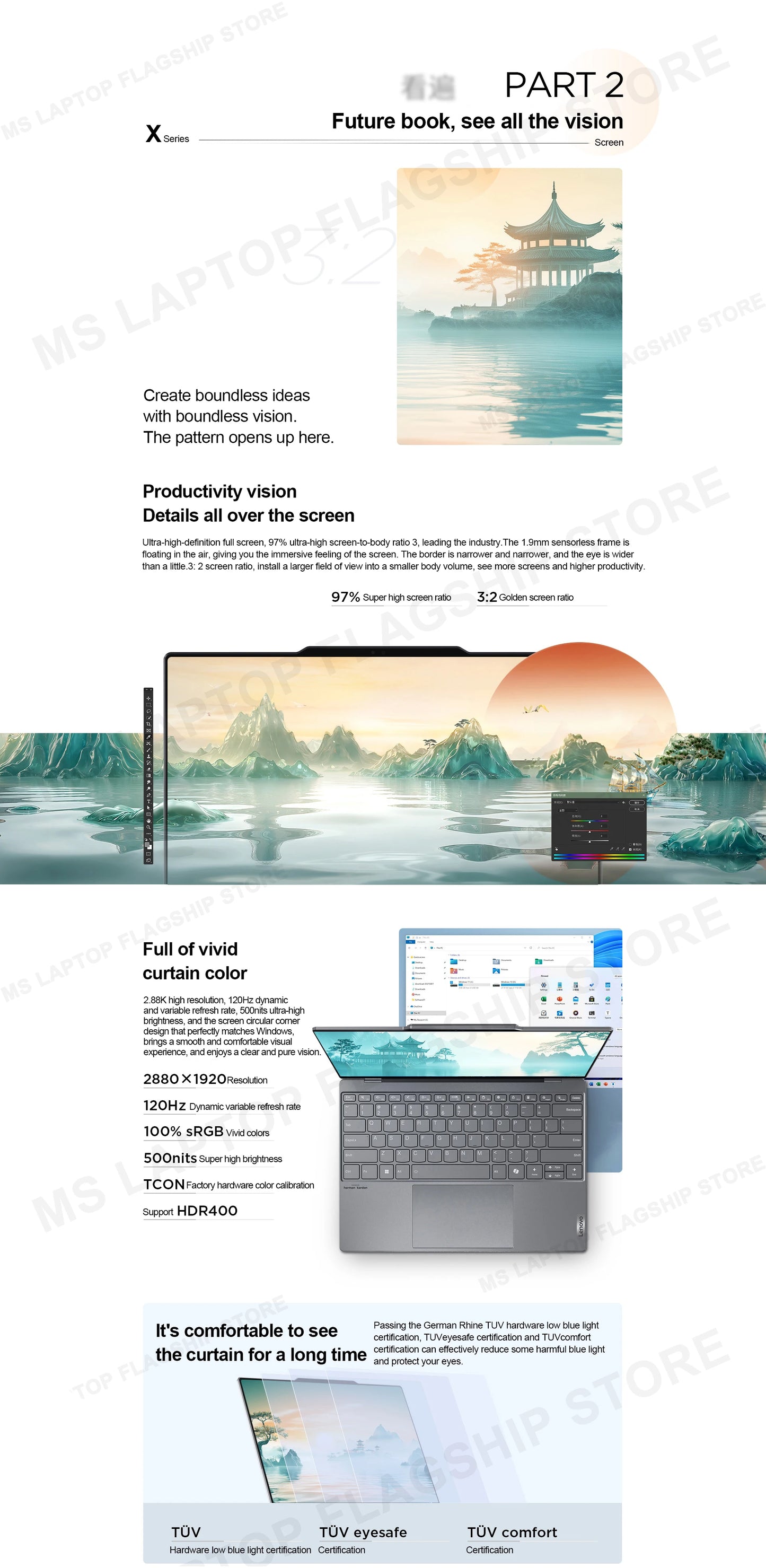 【2025 New】Lenovo ThinkBook X 32G+1T Ultra5/Ultra9/ARC 13.5inch 2.8K 120Hz (Optional Touch Version)