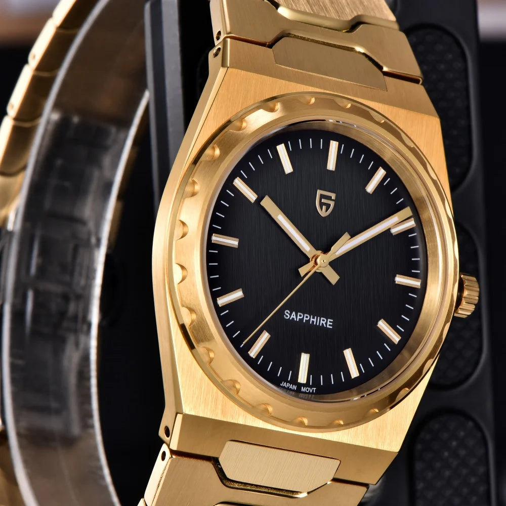 PAGANI DESIGN 2025 New Thin 7mm Fashion Men Quartz Watch V2 Stainless Steel Sapphire 10Bar Waterproof C3 reloj hombre