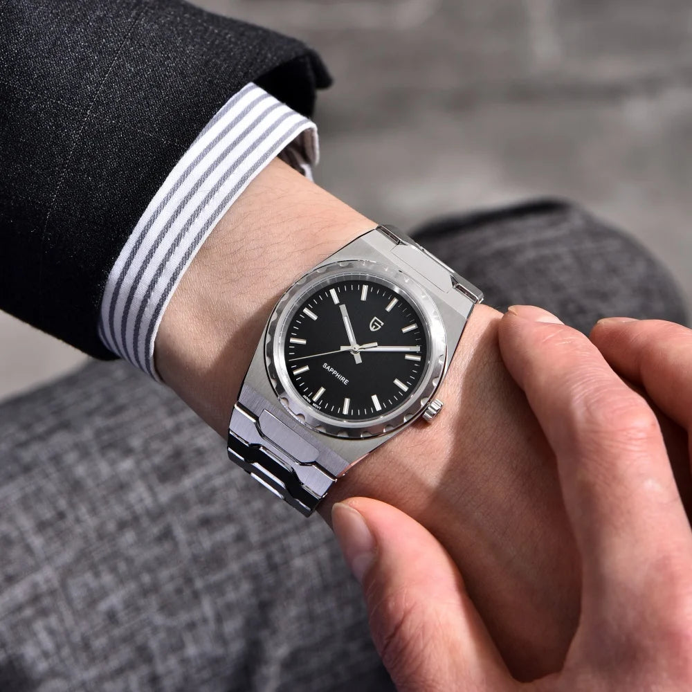 PAGANI DESIGN 2025 New Thin 7mm Fashion Men Quartz Watch V2 Stainless Steel Sapphire 10Bar Waterproof C3 reloj hombre