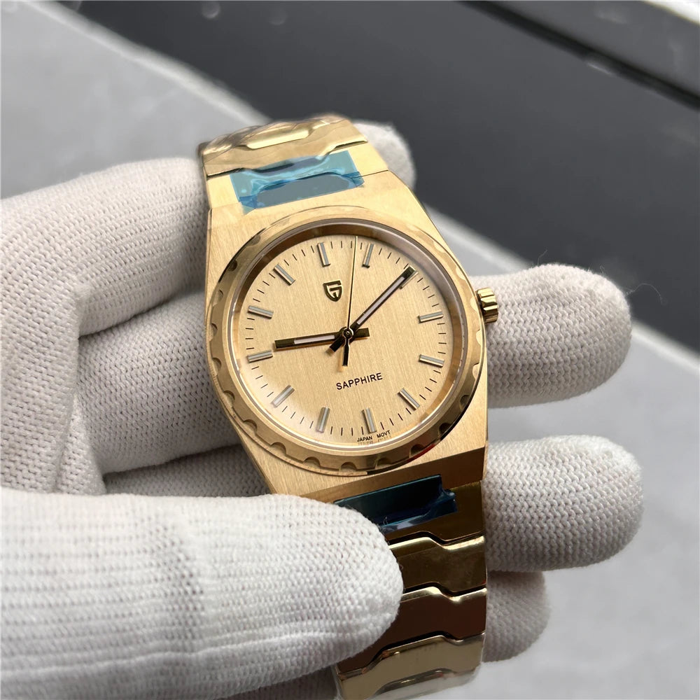 2025 New PAGANI DESIGN Men's Quartz Watch 37MM VJ21 Sapphire Stainless Steel Waterproof Wristwatches Reloj Hombre PDYS020