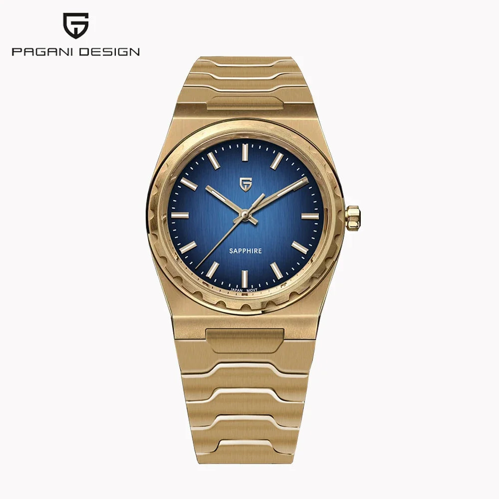 2025 New PAGANI DESIGN Men's Quartz Watch 37MM VJ21 Sapphire Stainless Steel Waterproof Wristwatches Reloj Hombre PDYS020