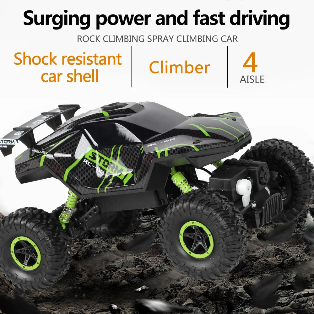 1:16 RC Car 2.4G Four Wheel Drive High-Speed Remote Control Drift Racing Car With LED Lights 4WD RC Car Model Toys for Boys Kid