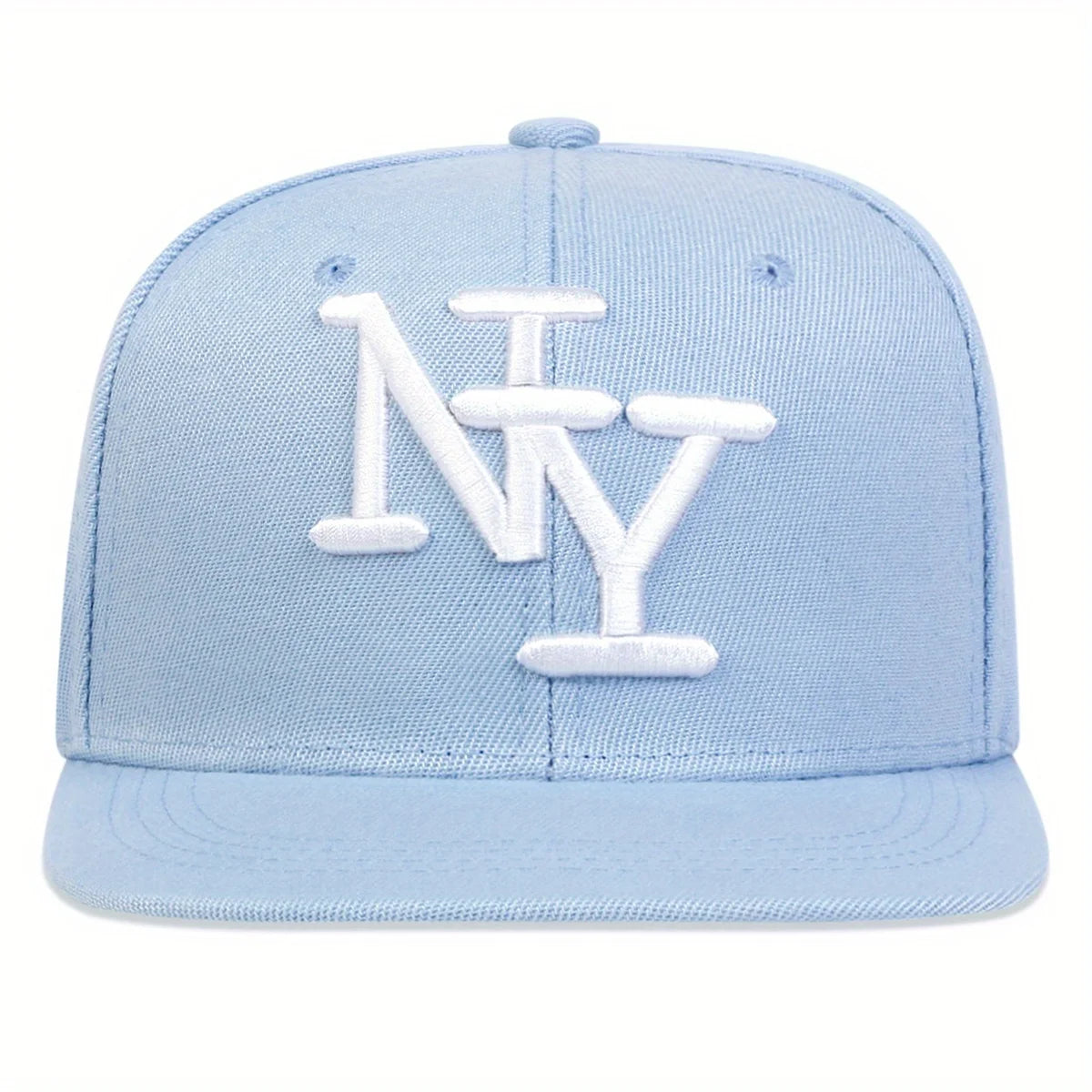 1PC Adjustable Snapback Caps For Men And Women, NY Embroidered Flat Hip Hop Sun Protection Casual Headwear For Travel Holidays