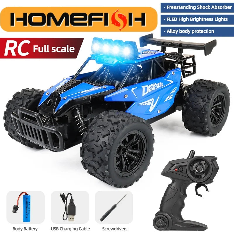 RC8 Racing Model Toy Alloy Remote Control Car 2.4GRC Proportional Throttle 1:16 Highspeed Big Foot Climbing off Road Vehicle