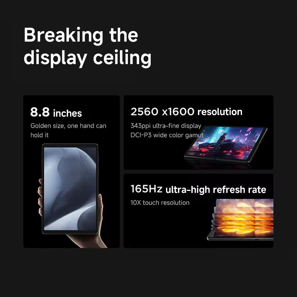 CN Version Lenovo LEGION Y700 2025 Gaming Tablet Game Mode Snapdragon 8 Gen 3 8.8" 165Hz Display 6550mAh Battery 68W Charging 13MP Camera