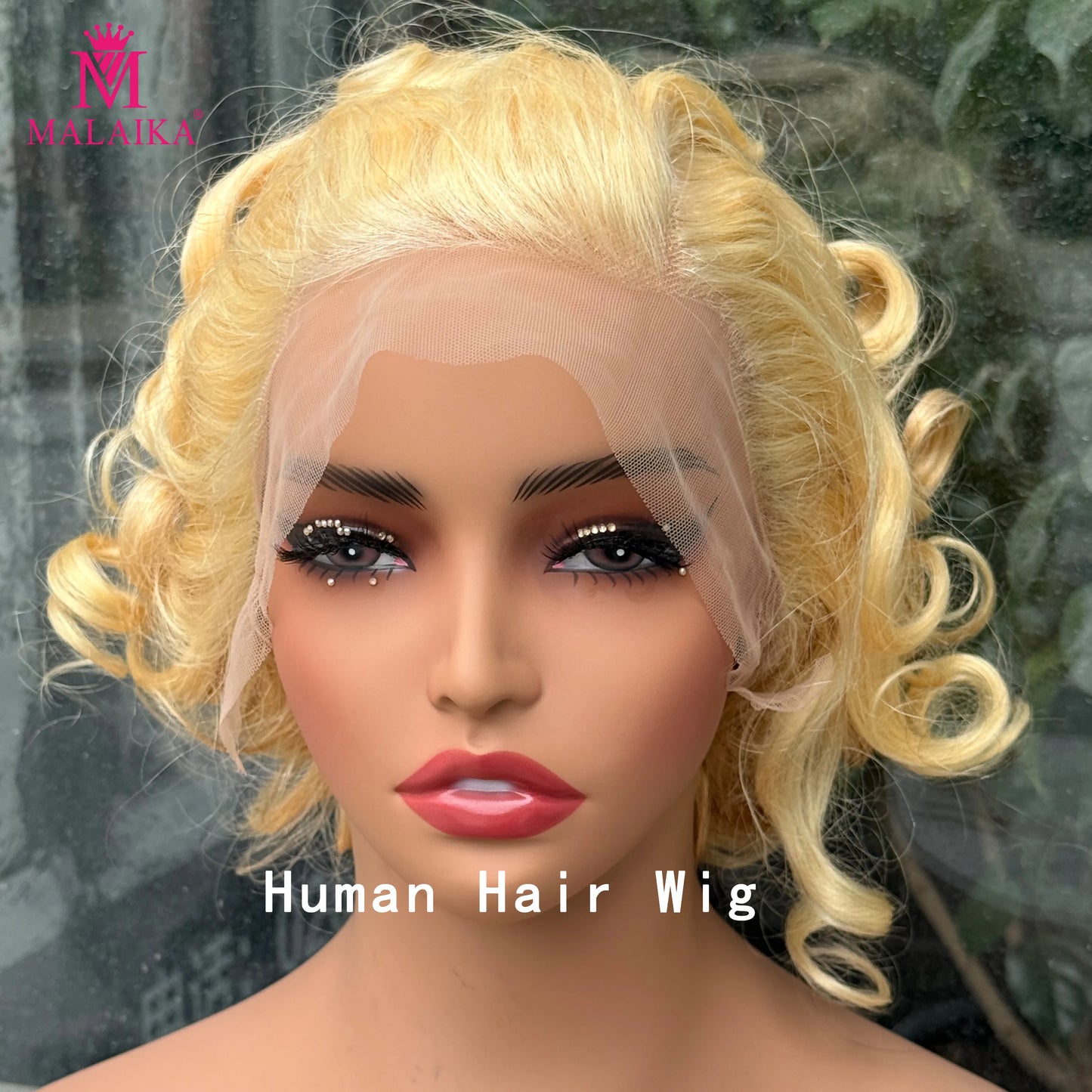 613# Pixie Cut Wigs Human Hair Loose Wave Curly Wig 13x4 Lace Front Human Hair Wig 260% Density 8Inch for Black Women