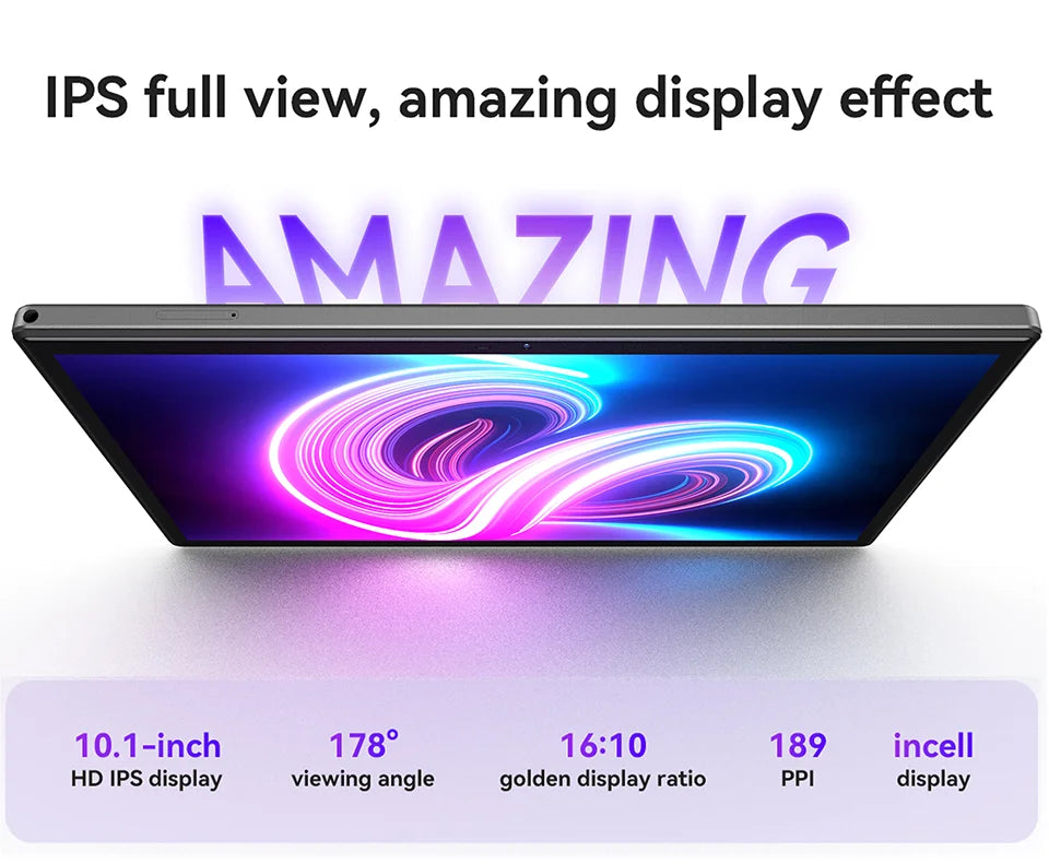 HEADWOLF WPad3 Android 12 Tablet 10.1 inch 6GB RAM DDR4X 128GB ROM UFS 2.1 MTK 8183 Octa-core Tablet PC Rear Camera16MP 7700 mAh