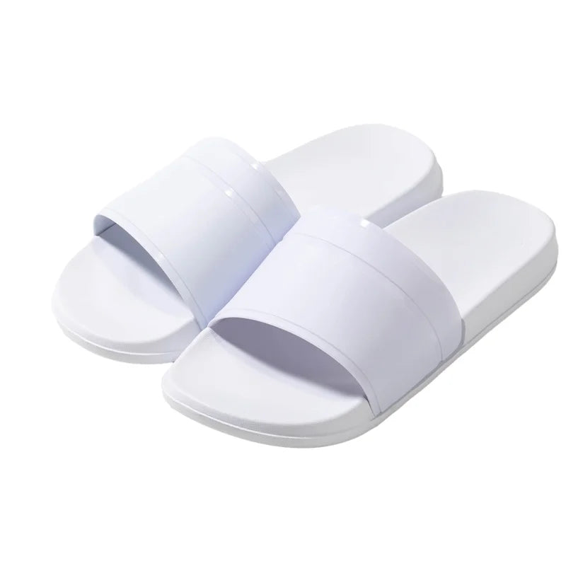 2024 New Summer Men's Solid Home Slides Casual Non Slip Open Toe Slides For Indoor Walking And Bathroom Shower