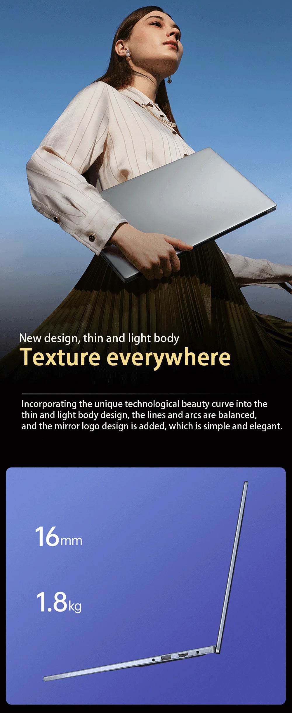 15.6 inch Laptop Intel Core i7-1255U i9-12900H Ultrabook Computer 2*DDR4 MAX 64GB RAM 2*M.2 2TB SSD Notebook Fingerprint unlock