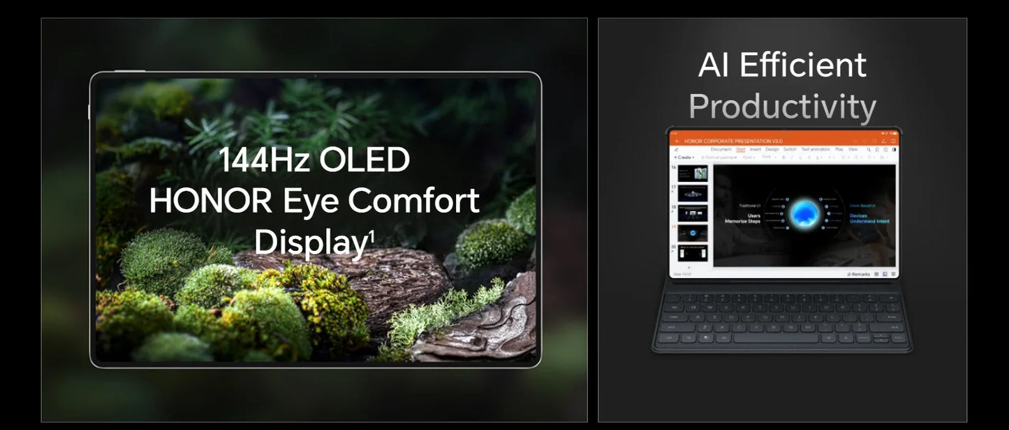 Global Version HONOR MagicPad 2 tablet android 12.3" OLED Screen Snapdragon 8s Gen 3 CPU 13MP Rear Camera 10050mAh Battery