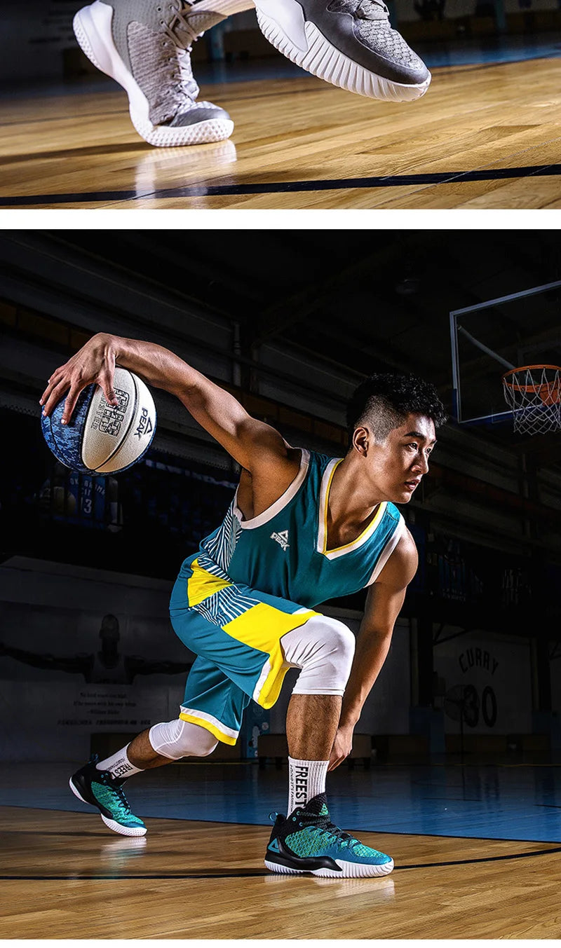 PEAK Lou Williams Basketball Shoes Men Cushion Zapatillas Durable Non-slip Outsole Outdoor Training Sport Sneakers Plus Size