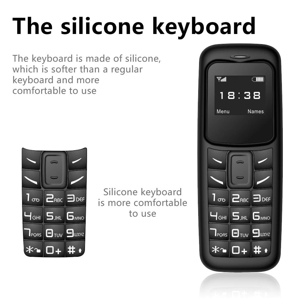 SERVO 2G Small Mobile Phone Bluetooth Dialer Magic Voice Blacklist Low Radiation Bluetooth Headset Mini Cellphone Multilingual