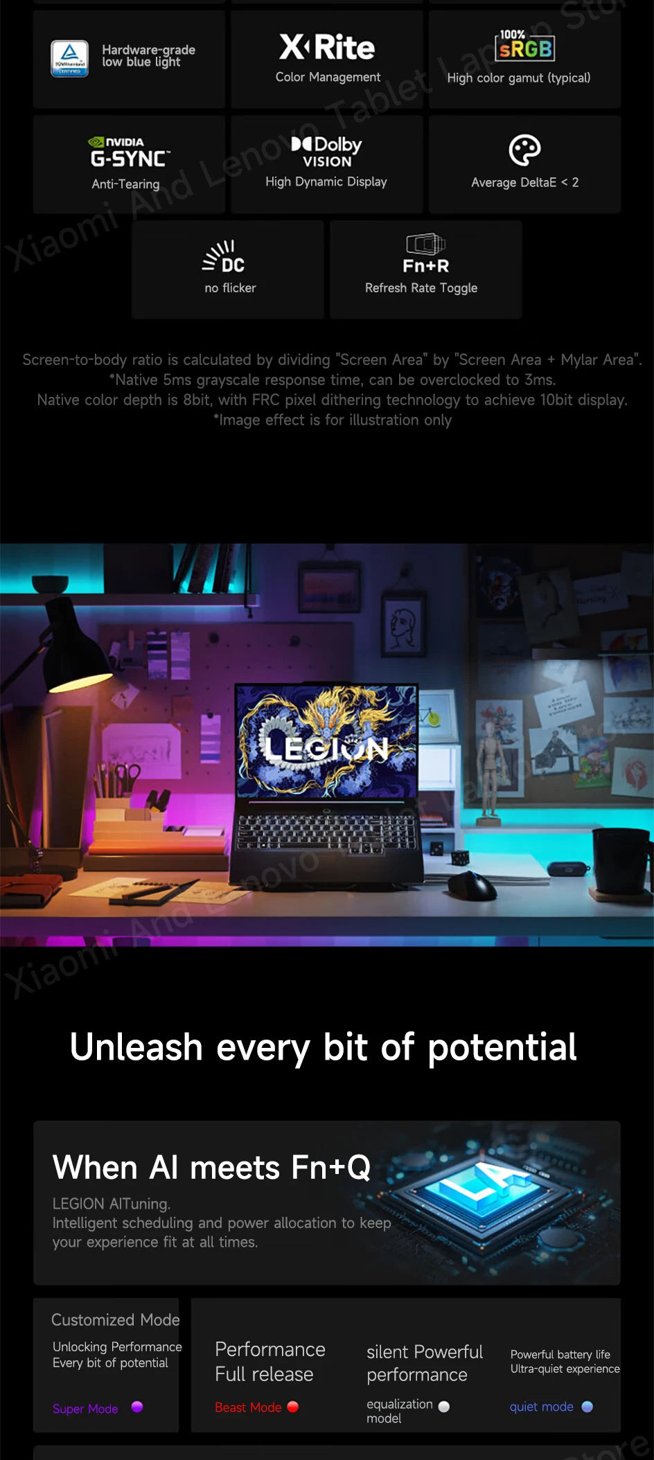 Lenovo Gaming laptop LEGION Y7000P 2024 notebook 16“ 2.5K 165HZ Screen i7-14650HX/14700HX 16G/32G RTX4060/RTX4070 computer PC