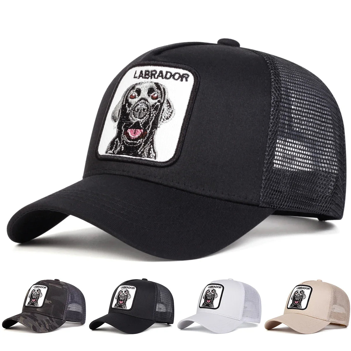 Unisex LABRADOR Dog Embroidery Baseball Net Caps Spring and Summer Outdoor Adjustable Casual Hats Sunscreen Hat Sports Cap