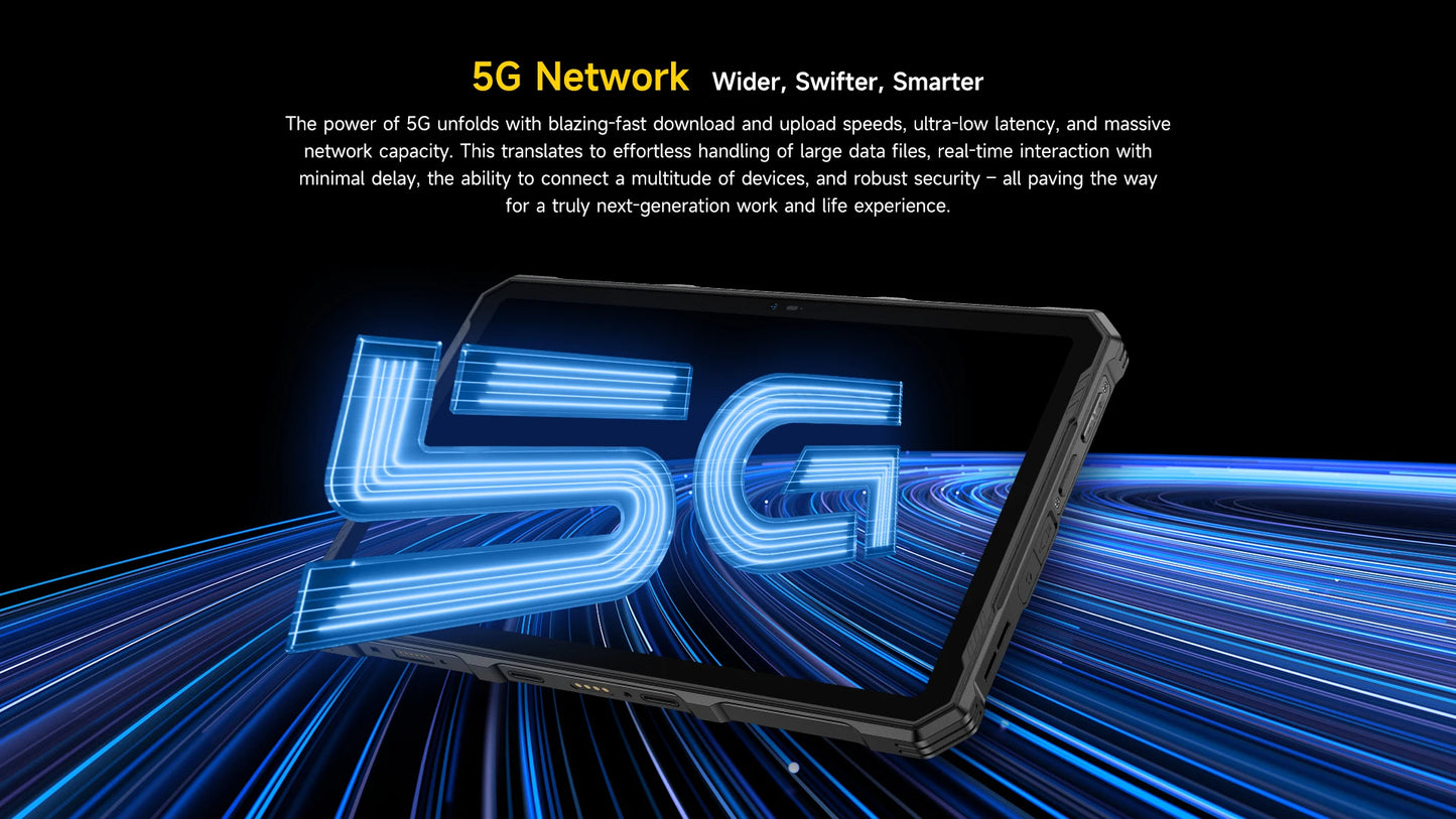 5G Rugged Tablet Ulefone Armor Pad 4 Ultra IP68/IP69K LED Light 11800mAh Battery,fast charging 16GB+256GB 50MP