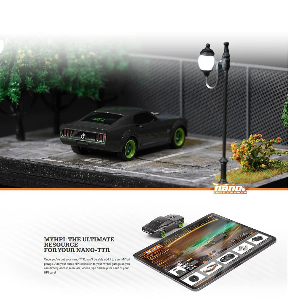 HPI 160980 NANO-TTR 1/64 MINI RC Remote Control On-road Car Desktop Adult Children's Toys