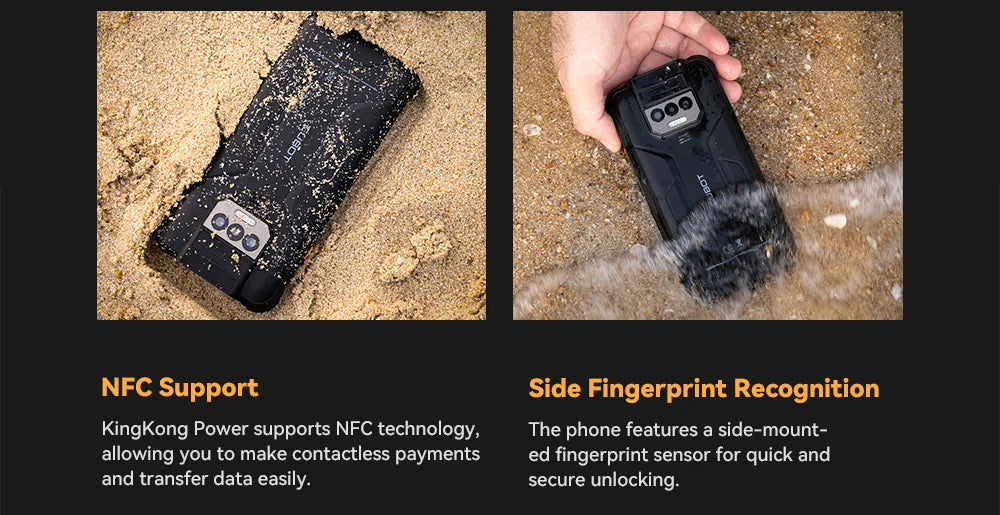 CUBOT Kingkong Power Outdoor Smartphone Android13,16GB+256GB,10600mAh(33W)/6.5”/48MP+20MP Night Vision,IP68/Dual 4G SIM/NFC/GPS