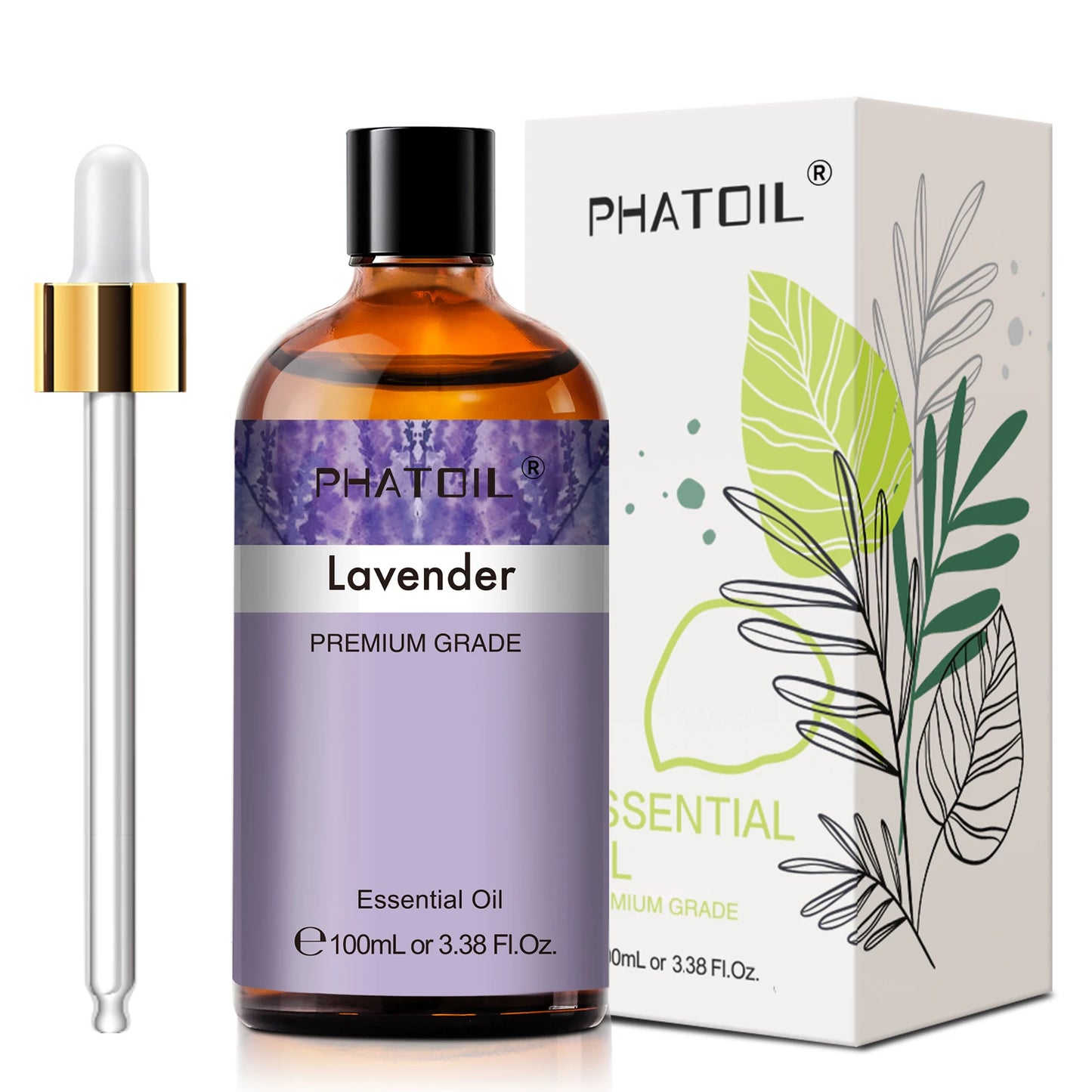 PHATOIL 100ml Natural Essential Oil For Skin Aromatherapy Lemongrass Eucalyptus Lavender Peppermint Fragrance Essential Oils