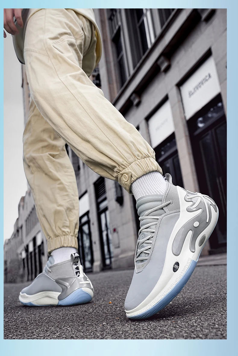 High-quality Men Basketball Shoes for Women Leather Basketball Sneakers Men Outdoor Rubber Anti Slip Sports Training Shoes Male