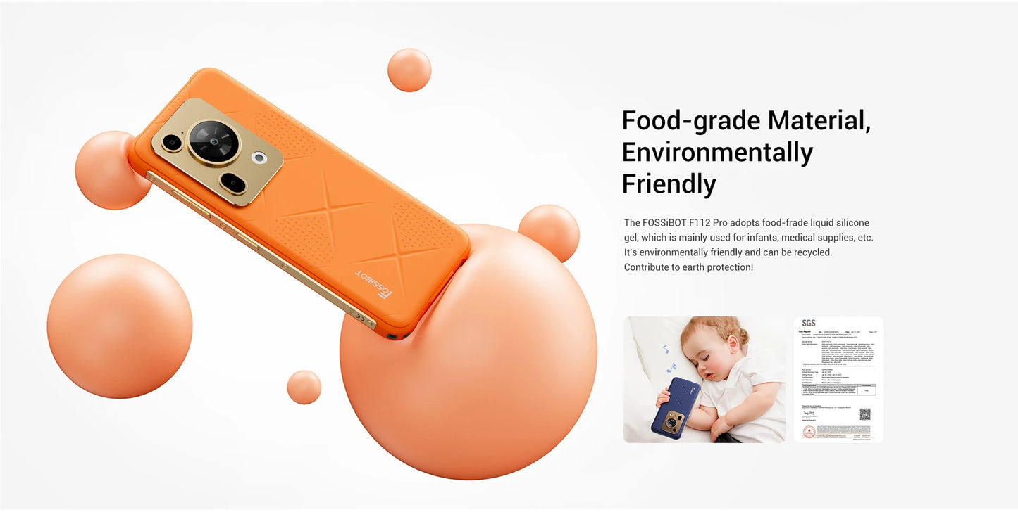 Fossibot F112 PRO 5G Rugged Smartphone 6.88" HD+ 7150mAh 24GB(8+16) 256GB Mobile Phone 50MP Environmentally Friendly Cellphone