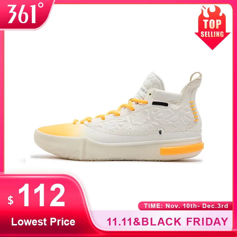 361 Degrees Joker 1 GT PE Men Basketball Shoes Trendy Leather Lightweight Shock-Absorbing Wear-resistant Male Sneakers 672511116