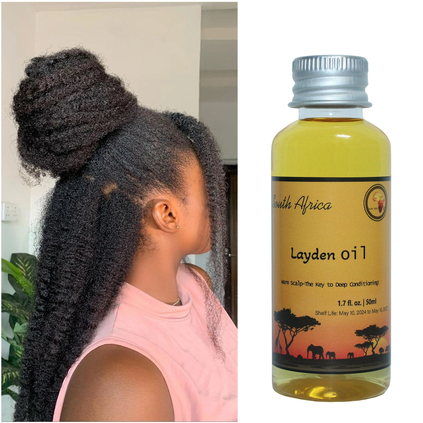 African Layden Nourish Oil Made by Ancient Methods Hot Hair Oil Scalp & Hair Roots Strengthening