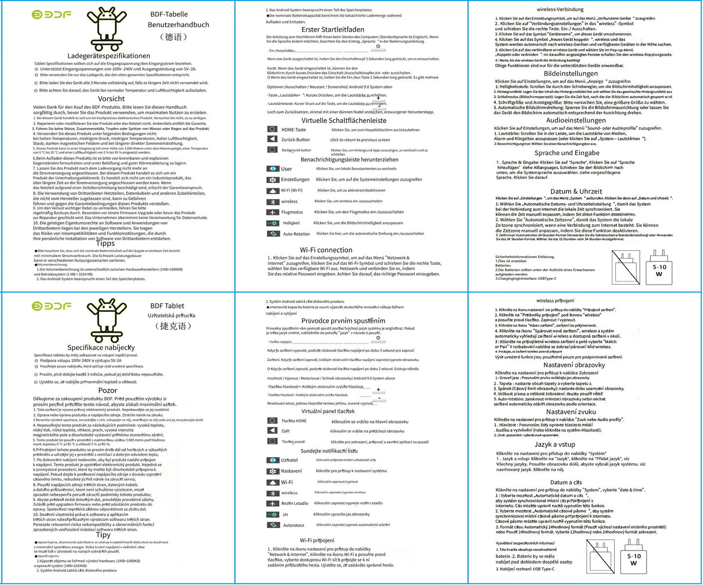 BDF 7 Inch Kid Tablet Android 13, 4GB RAM 64GB ROM,1TB Expand,5G WiFi,4000MAH Battery,Dual Camera, Children's Gift Kids Software