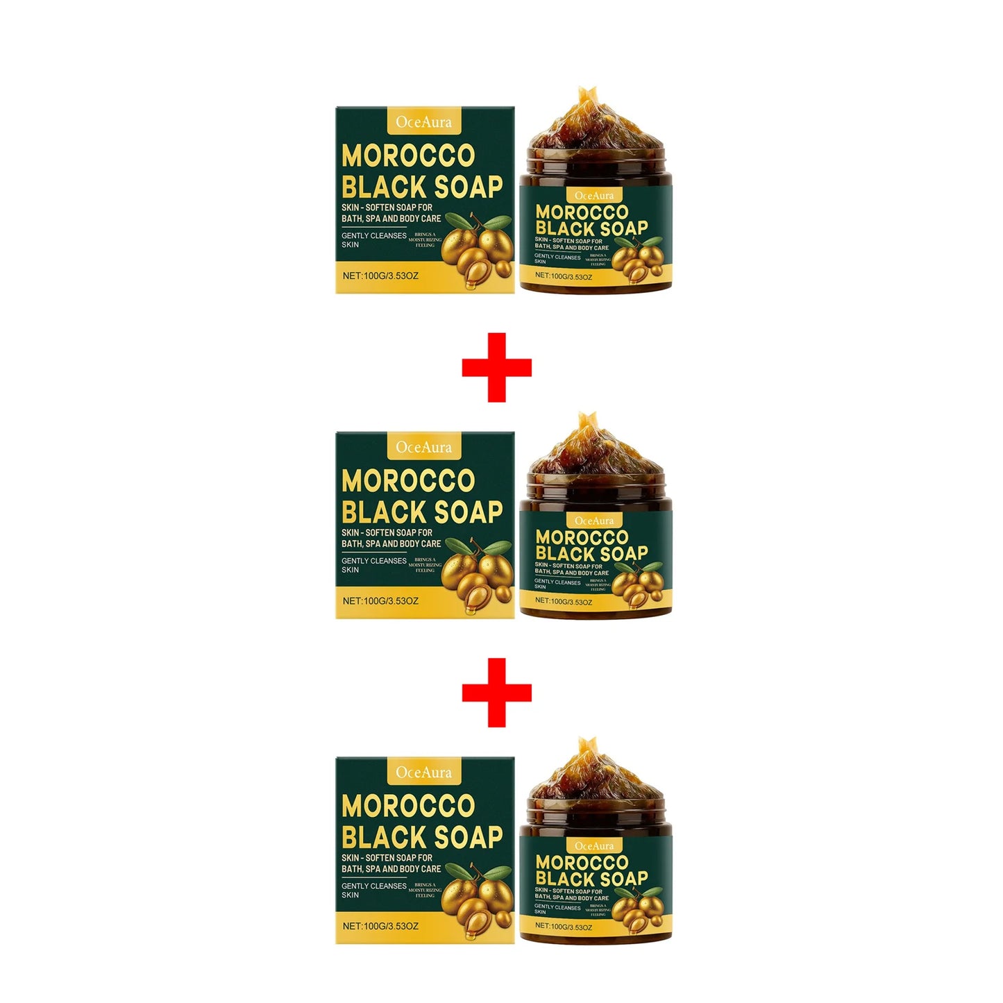 100g Moroccan Black Soap Acne Removal Deep Cleaning Exfoliating Reduce Dark Spots Pimple Revitalizing Smooth Skin Body Wash Soap