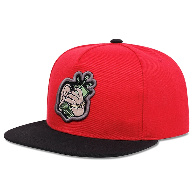 2025 Fashion Creative Flat Edge Mesh Hat Handheld USD Embroidered Street Pop HipHop Hat Daily Life Leisure Sunshade Baseball Hat