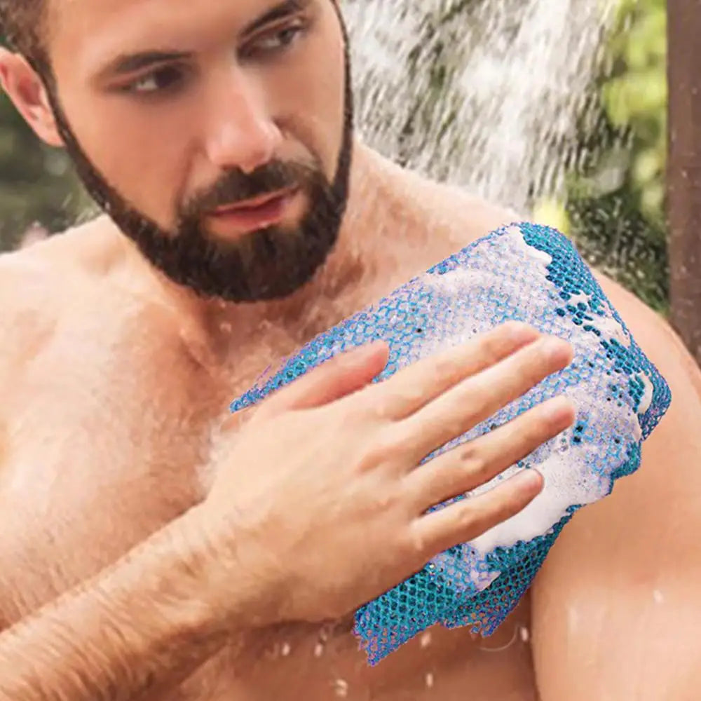 African Exfoliating Net Sponge Back Scrubbing Skin Smoother Cleaning Tool Bath Net Sponge Shower Body Thick Foam Soap Network