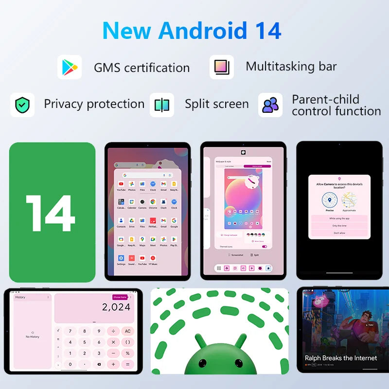 HEADWOLF FPad5/Pro Android 14 tablet 8.4 inch Max 16GB Ram 128GB/256GB ROM UFS2.1 Octa-core G99 Tablet PC Support WideVine L1